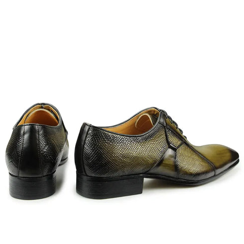 Men's Leather Oxfords Dress Shoes for Office Formal Events Stylish Pointed Toe Design